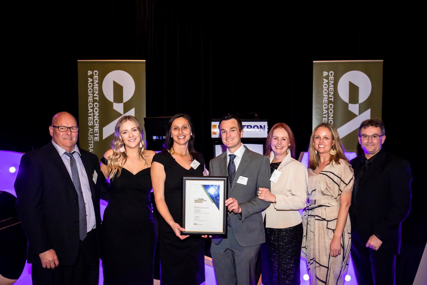 Cleary Bros Team with the 2018 NSW CCAA Environmental Innovation Award